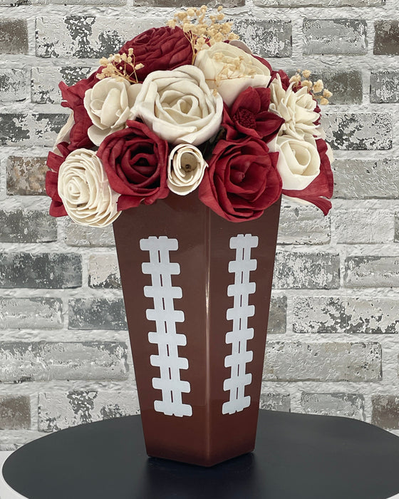 Football Time with Popcorn - Crimson & White! - Fall Decor