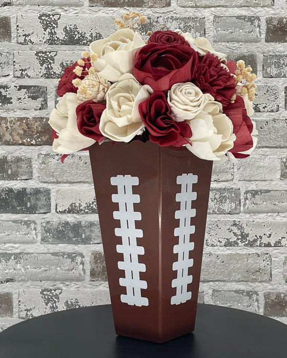 Football Time with Popcorn - Crimson & White! - Fall Decor