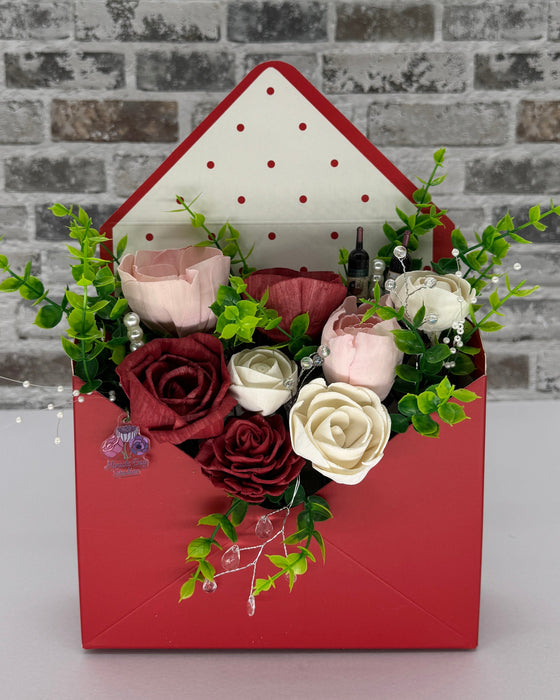 Red Wine and Pearls! - Bouquet Envelope Box