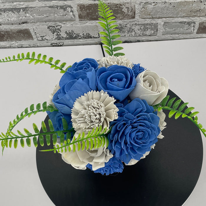 Football Time - Blue & Silver! - Fall Decor