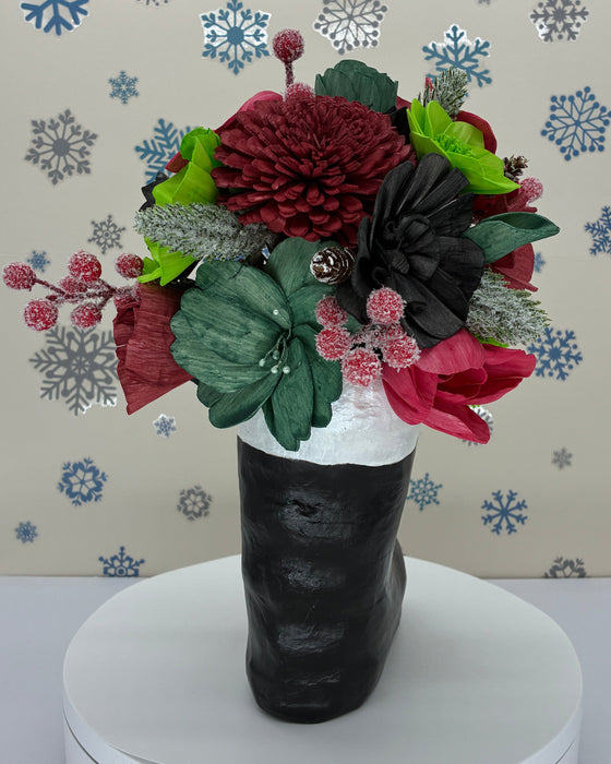 Blooming Holiday Boot! - Holiday Decor