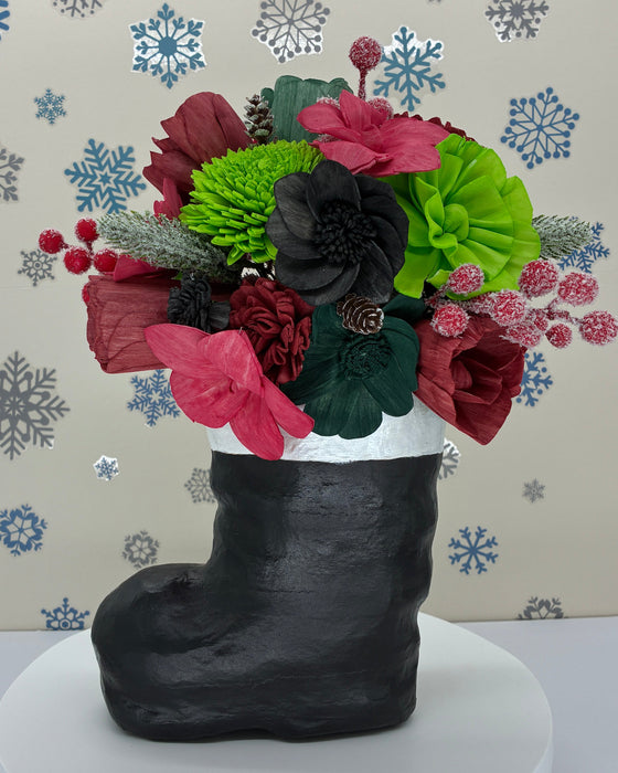 Blooming Holiday Boot! - Holiday Decor