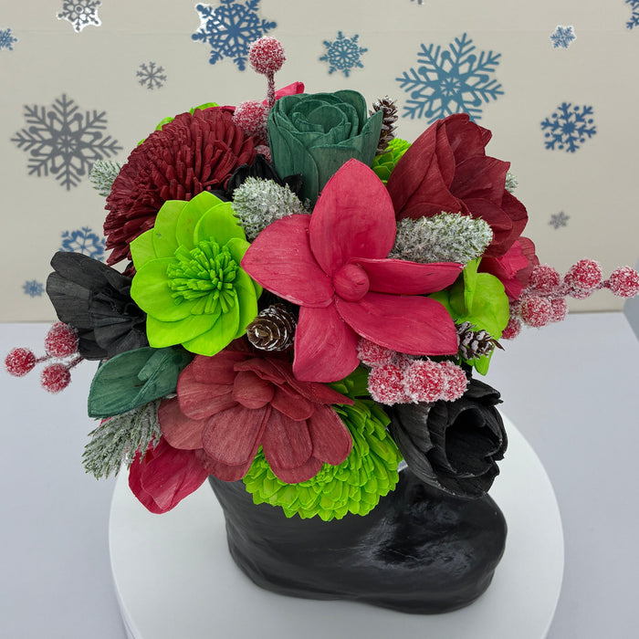 Blooming Holiday Boot! - Holiday Decor