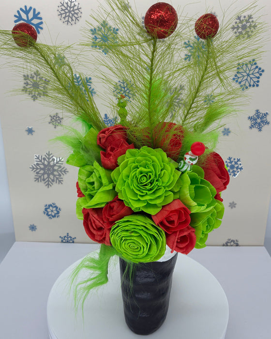 You're A Mean One, Santa Boot! - Holiday Decor