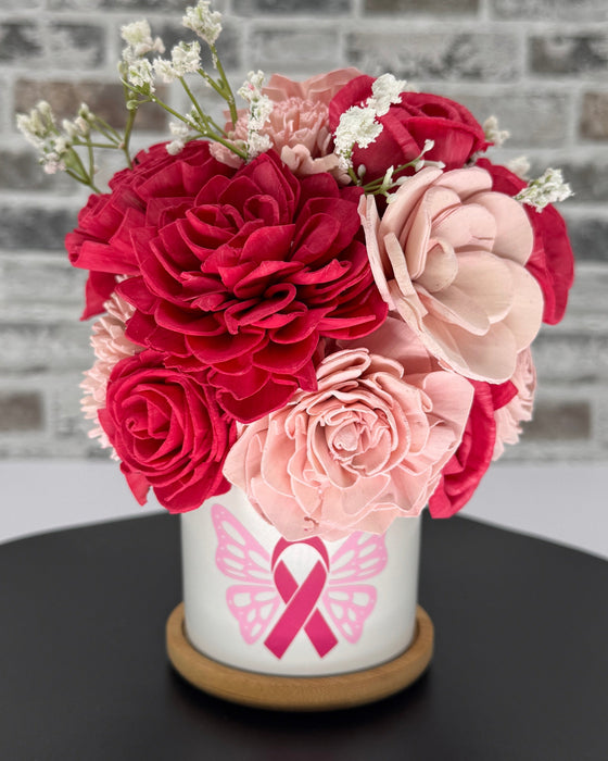 Breast Cancer Awareness - Dark Pink Bow - Desk Doodling