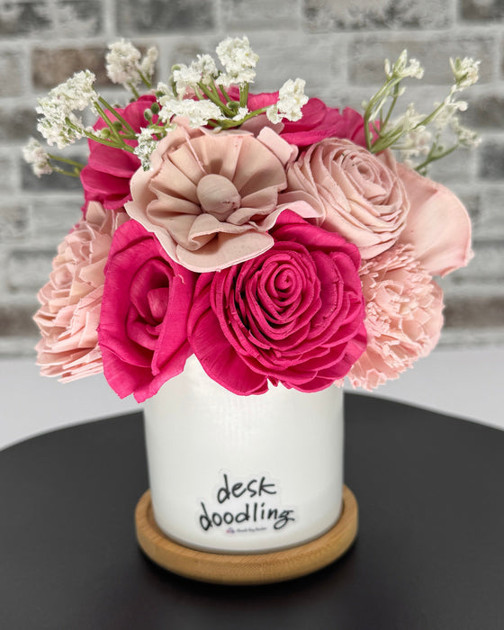 Breast Cancer Awareness - Light Pink Bow - Desk Doodling