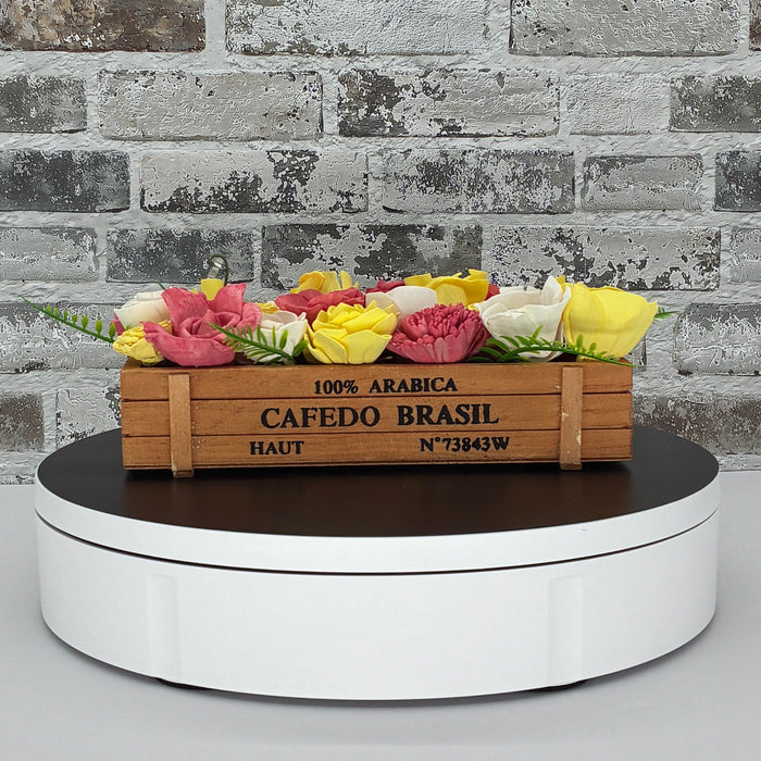 Mini Coffee Crate Garden - Yellow, Cherry, White - Desk Gardening