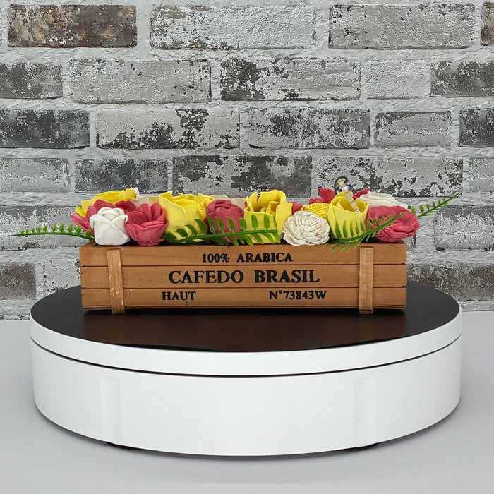 Mini Coffee Crate Garden - Yellow, Cherry, White - Desk Gardening