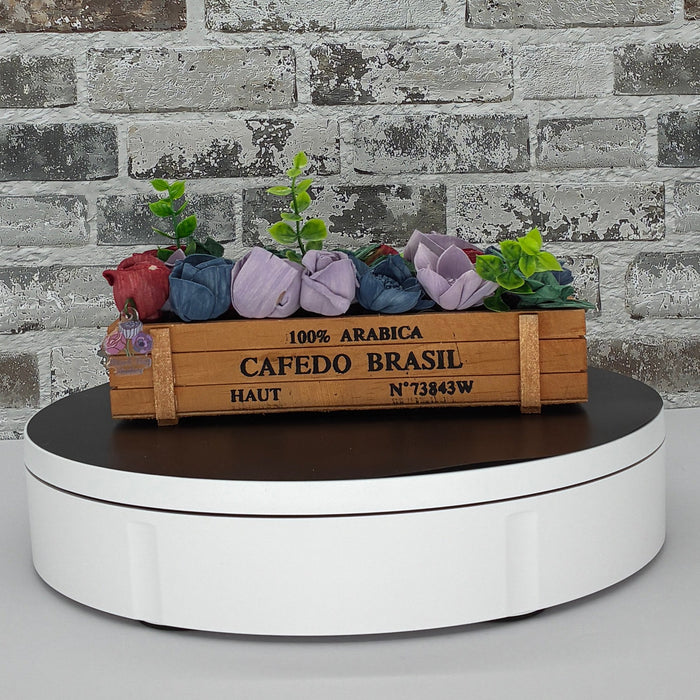 Mini Coffee Crate Garden - Blue, Green, Lavender, Cherry - Desk Gardening