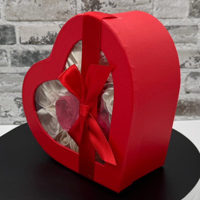 Triple in Pink - 8" Heart Box - Anniversary