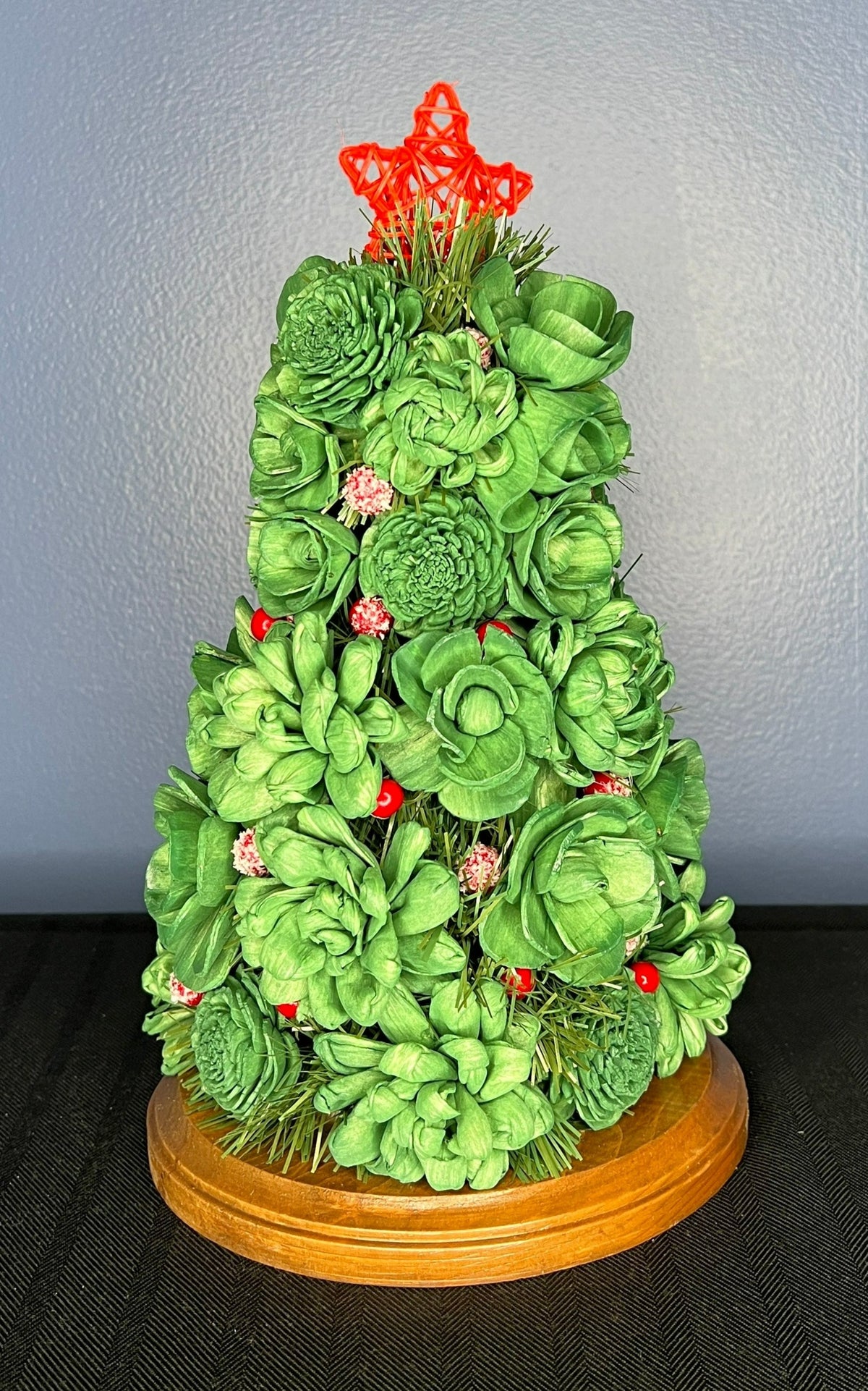 Holiday Tree - Green and Pine Sola Flower Arrangement