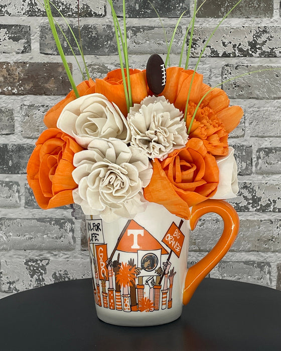 Football Time in Tennessee, Go Big Orange - Orange & White! - Fall Decor