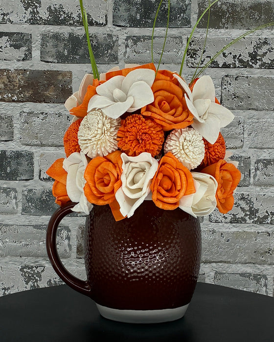 Football Time in Tennessee, Big Orange Country - Orange & White! - Fall Decor