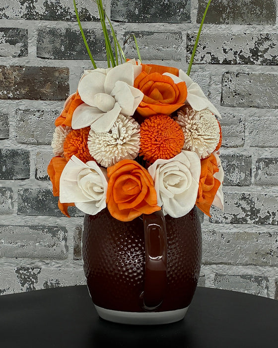 Football Time in Tennessee, Big Orange Country - Orange & White! - Fall Decor