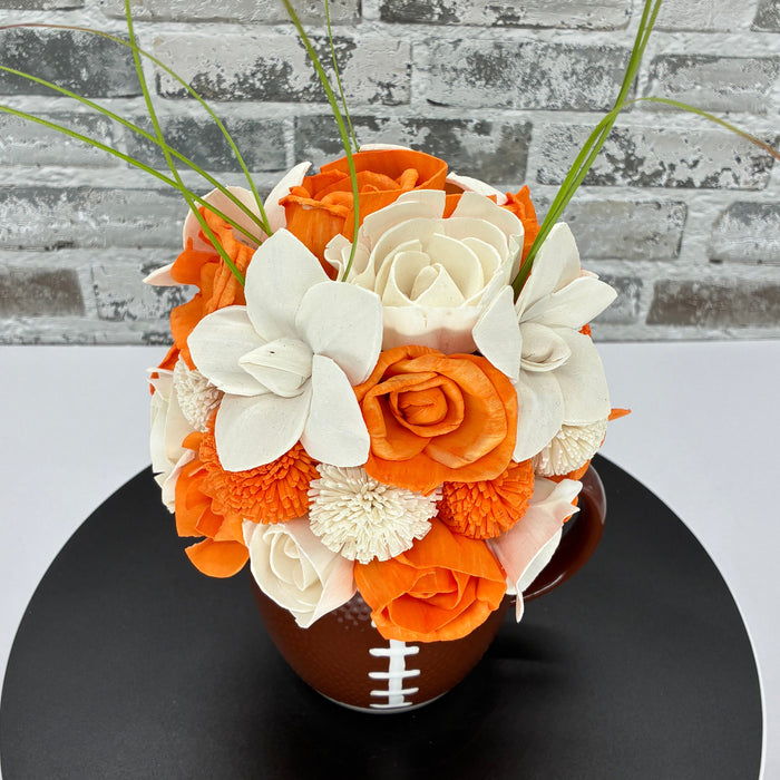 Football Time in Tennessee, Big Orange Country - Orange & White! - Fall Decor