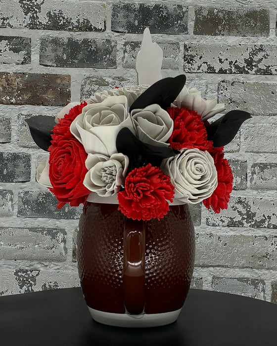 Football Time in Ohio - Red & Silver! - Fall Decor