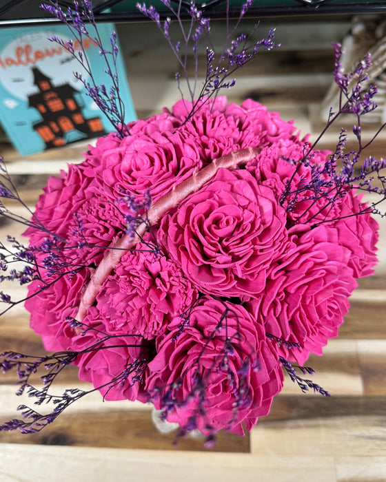 Halloween Brain Storming! - Translucent Skull - Hot Pink Flowers