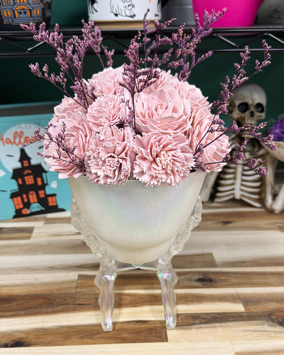 Halloween Brain Storming! - Translucent Skull - Light Pink Flowers