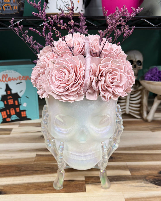 Halloween Brain Storming! - Translucent Skull - Light Pink Flowers