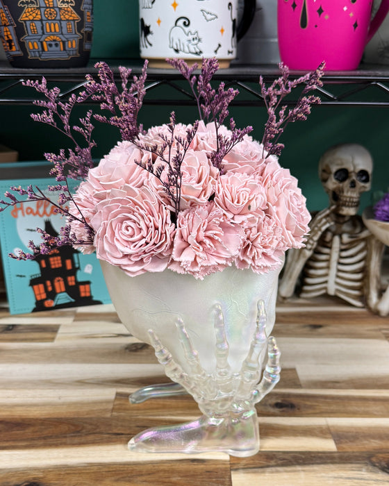Halloween Brain Storming! - Translucent Skull - Light Pink Flowers