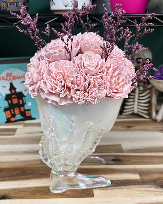 Halloween Brain Storming! - Translucent Skull - Light Pink Flowers