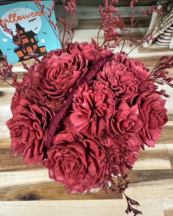 Halloween Brain Storming! - Silver Skull - Cherry Cola Red Flowers