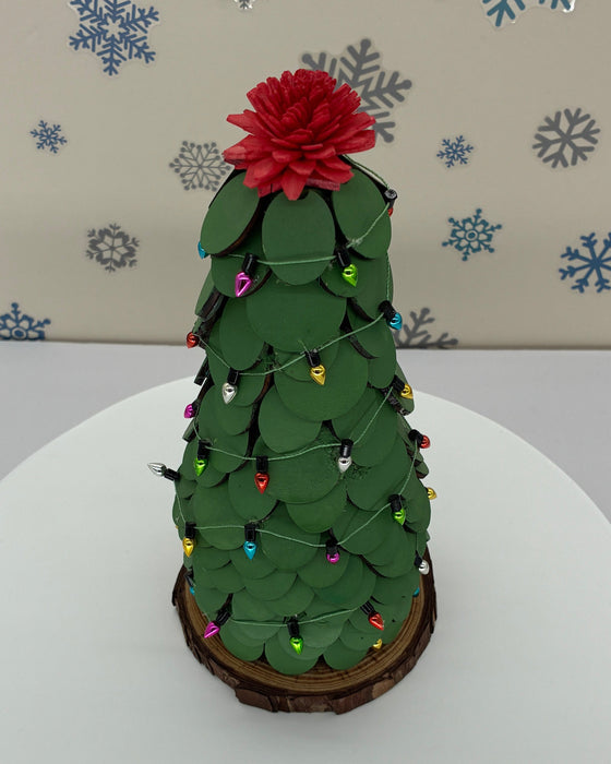 Christmas Tree, Wooden Petals! - (10") Holiday Decor