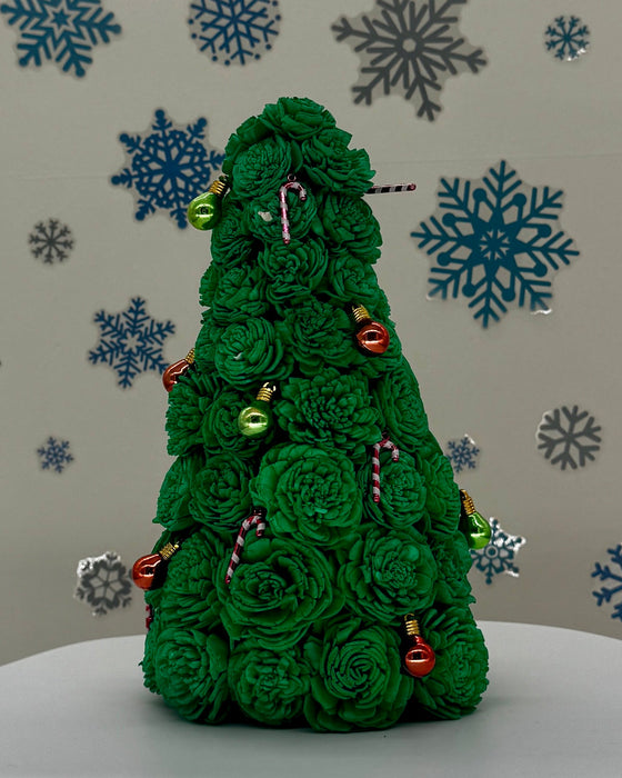 Christmas Tree, Ornament Balls and Candy Canes! - (10") Holiday Decor