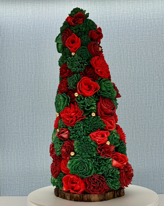 Christmas Tree, Red, Green and Gold! - (18") Holiday Decor