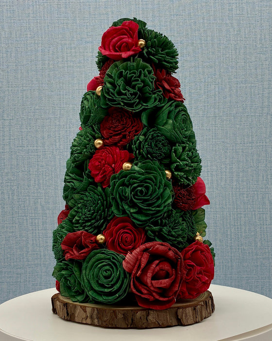 Christmas Tree, Red, Green and Gold! - (13") Holiday Decor