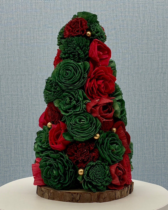 Christmas Tree, Red, Green and Gold! - (13") Holiday Decor