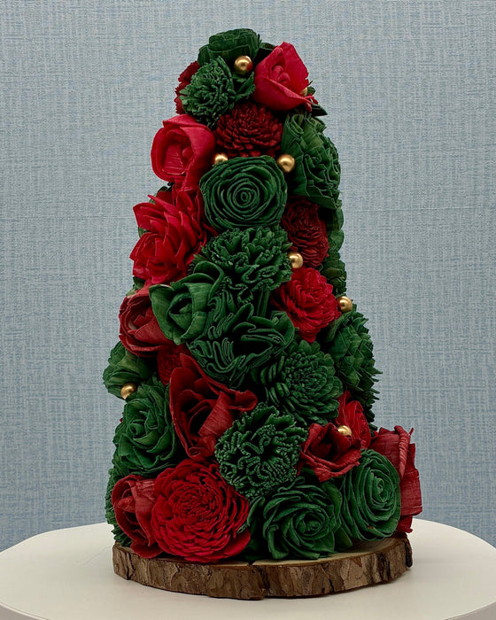 Christmas Tree, Red, Green and Gold! - (13") Holiday Decor