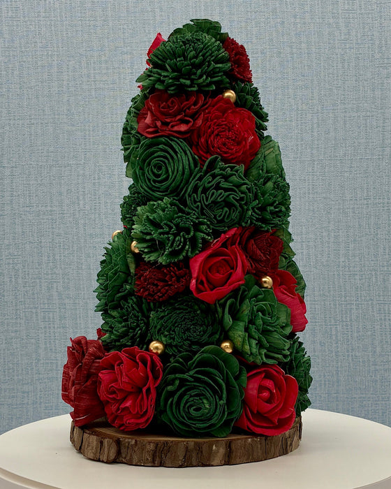 Christmas Tree, Red, Green and Gold! - (13") Holiday Decor