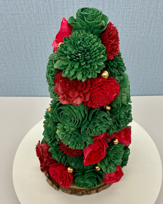 Christmas Tree, Red, Green and Gold! - (13") Holiday Decor