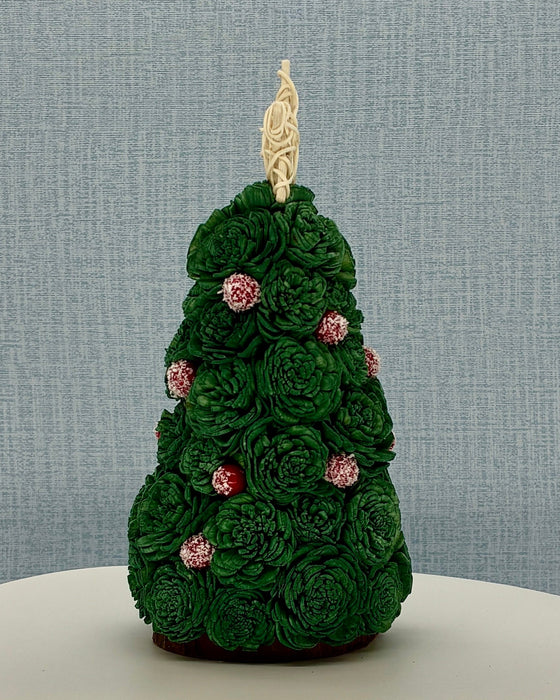 Christmas Tree, White Star and Berries! - (10") Holiday Decor