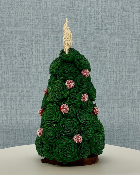 Christmas Tree, White Star and Berries! - (10") Holiday Decor