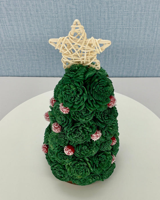 Christmas Tree, White Star and Berries! - (10") Holiday Decor