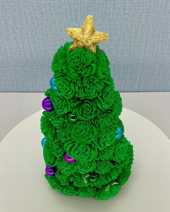 Christmas Tree, Gold Star and Ornaments! - (11") Holiday Decor